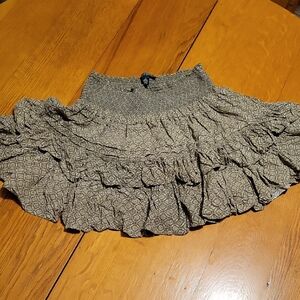 Ralph Lauren Textured A-Line Skirt in Tan and Gray